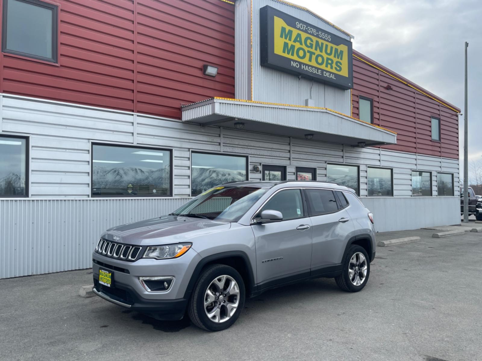 2021 SILVER /charcoal cloth JEEP COMPASS LIMITED (3C4NJDCB7MT) with an 2.4L engine, Automatic transmission, located at 1960 Industrial Drive, Wasilla, 99654, (907) 274-2277, 61.573475, -149.400146 - Photo #0